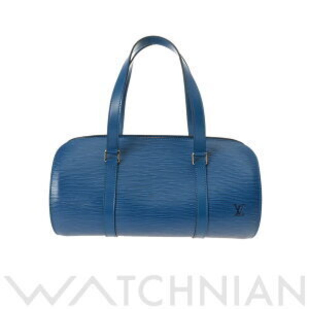 Louis Vuitton Epi Soufflot Toledo Blue Leather Shoulder Bag